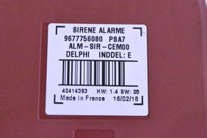 Peugeot 3008 II Alarmes antivol sirène 9677756080