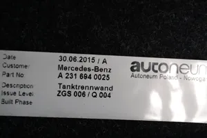 Mercedes-Benz SL R231 Tappeto di rivestimento del fondo del bagagliaio/baule A2316940025
