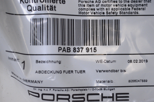 Porsche Cayenne (92A) Moulure/baguette de porte avant PAB837915