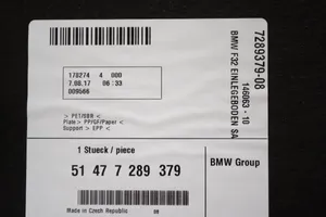 BMW 4 F32 F33 Tappeto di rivestimento del fondo del bagagliaio/baule 51477289379