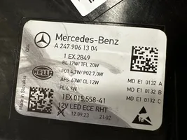 Mercedes-Benz B W247 Etu-/ajovalon valaisimen sarja A2479061404