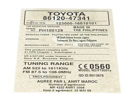 Toyota Prius (XW30) Unité principale radio / CD / DVD / GPS 8612047341