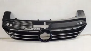 Volkswagen Sharan Front bumper upper radiator grill 7N0853653B