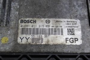 Opel Vectra C Unité de commande, module ECU de moteur 0281011915