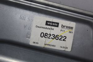 Volvo S40 Meccanismo di sollevamento del finestrino posteriore senza motorino 