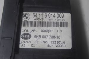 BMW 3 E46 Sisätuulettimen ohjauskytkin 64.11 6 914 009