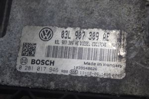 Volkswagen PASSAT B7 Moottorin ohjainlaite/moduuli (käytetyt) 0281017946