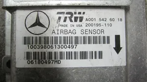 Mercedes-Benz ML W163 Oro pagalvių valdymo blokas A0015426018