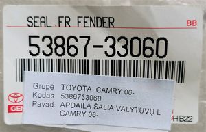 Toyota Camry Podszybie przednie 5386733060