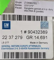 Opel Vectra B Maskownica głośnika drzwi przednich 90503291