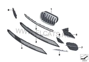 BMW X5 E70 Kratka dolna zderzaka przedniego 51117222860