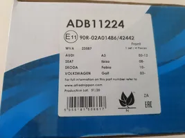 Audi A3 S3 8P Pastiglie del freno (anteriore) ADB11224