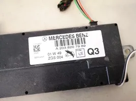 Mercedes-Benz C W203 Module unité de contrôle d'antenne a2038207989