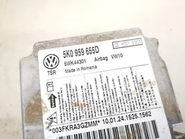 Volkswagen Golf VI Oro pagalvių valdymo blokas 5k0959655d
