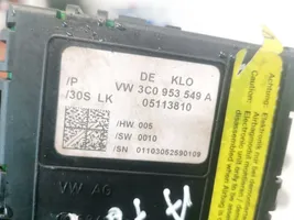 Volkswagen PASSAT B6 Uchwyt / Rączka regulacji kierownicy 3C0953549A