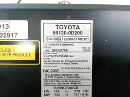 Toyota Yaris Radio / CD/DVD atskaņotājs / navigācija 861200D200