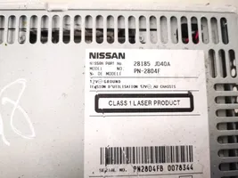 Nissan Qashqai Radio/CD/DVD/GPS-pääyksikkö 28185jd40a