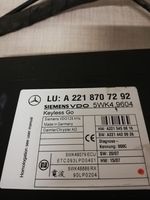 Mercedes-Benz S W221 Module de contrôle sans clé Go A2218707292