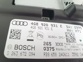 Audi A6 S6 C7 4G Tachimetro (quadro strumenti) 4G8920931E