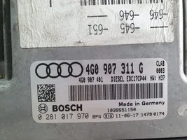 Audi A6 S6 C7 4G Kit centralina motore ECU e serratura 4G0907311G