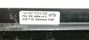 Volkswagen Golf VI Front door glass trim molding 1K5837475D