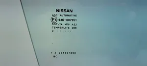 Nissan Juke I F15 Etuoven ikkunalasi, neliovinen malli 0QT724M19AS