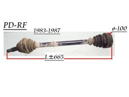 Audi 100 200 5000 C3 Semiasse anteriore 8B1407272