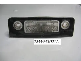 Ford Galaxy Lampa oświetlenia tylnej tablicy rejestracyjnej 7M5943021A