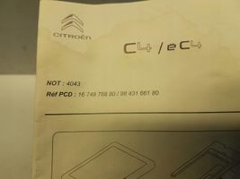 Citroen C4 III e-C4 Tie down hook / loop 9843166180