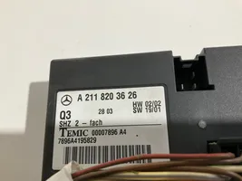 Mercedes-Benz E W211 Modulo di controllo sedile A2118203626