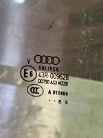 Audi A6 Allroad C6 Vitre de fenêtre porte arrière 43R009628