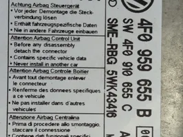 Audi A6 S6 C6 4F Oro pagalvių valdymo blokas 4F0959655B