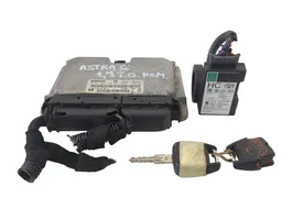 Opel Astra G Komputer / Sterownik ECU i komplet kluczy 0281001670