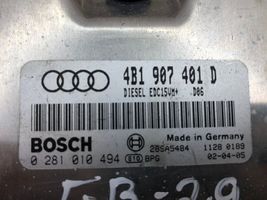 Audi A6 S6 C5 4B Variklio valdymo blokas 4B1907401D