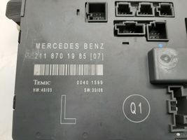 Mercedes-Benz E W211 Oven ohjainlaite/moduuli A2118701985