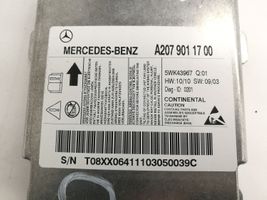 Mercedes-Benz E A207 Turvatyynyn ohjainlaite/moduuli A2079011700