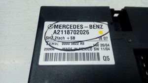 Mercedes-Benz GL X164 Istuimen säädön moduuli A2118702026