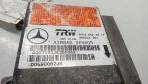 Mercedes-Benz ML W163 Oro pagalvių valdymo blokas A0025424818