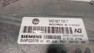 Volkswagen Touareg I Centralina scatola del differenziale 0AD927755T