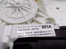 Audi A3 S3 8P Priekšpusē elektriskā loga pacelšanas mehānisma komplekts 8P0959801A