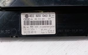 Audi A8 S8 D3 4E Unité de contrôle climatique 4E0820043B