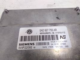 Volkswagen Touareg I Pavarų dėžės reduktorius (razdatkės) valdymo blokas 0AD927755AR