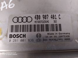 Audi A6 S6 C5 4B Moottorin ohjainlaite/moduuli 4B0907401C
