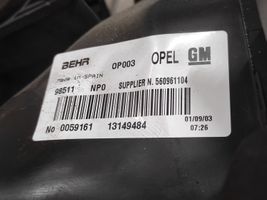 Opel Meriva A Sisälämmityksen ilmastoinnin korin kokoonpano 13149484