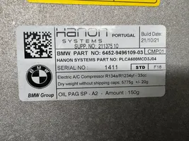 BMW 5 G30 G31 Compressore aria condizionata (A/C) (pompa) 9496109