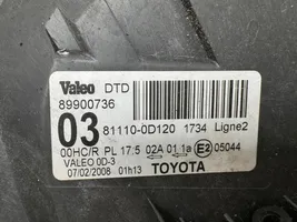 Toyota Yaris Etu-/Ajovalo 811100D120