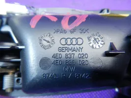 Audi A8 S8 D3 4E Poignée inférieure de porte avant 4E0837020