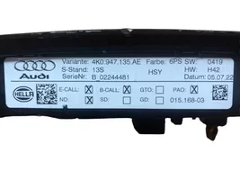 Audi A6 S6 C8 4K Rivestimento della console di illuminazione installata sul rivestimento del tetto 4K0947135AE