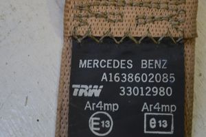 Mercedes-Benz ML W163 Pas bezpieczeństwa fotela tylnego A1638602085