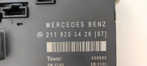 Mercedes-Benz E W211 Unité de commande module de porte 2118200426